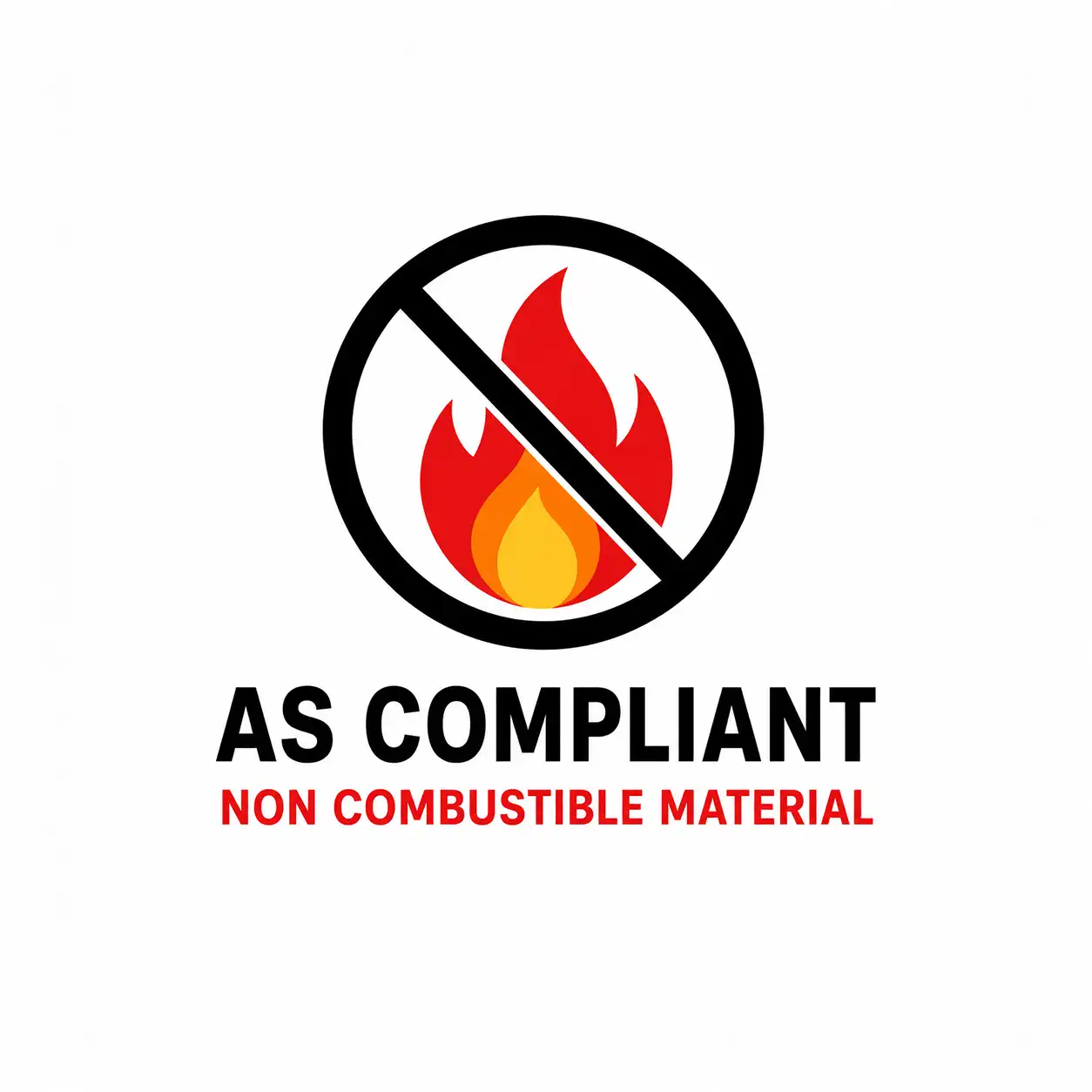 Logo AS Compliant — Non Combustible Material