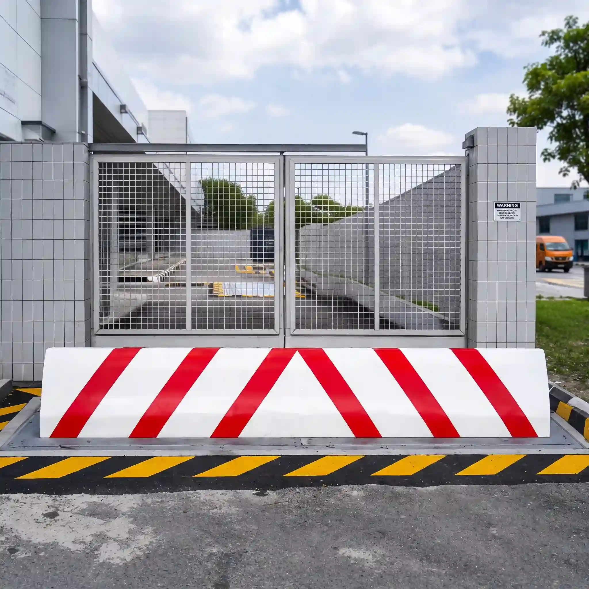 Perangkat kontrol akses Magnetic terpasang di area masuk gedung